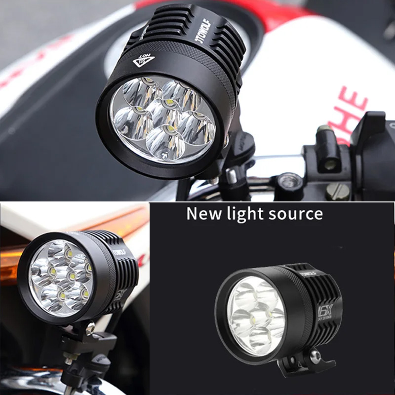 Double Colors LED Strobe Motor - đánh giá và giá Universal Motorcycle Led Headlight Projector