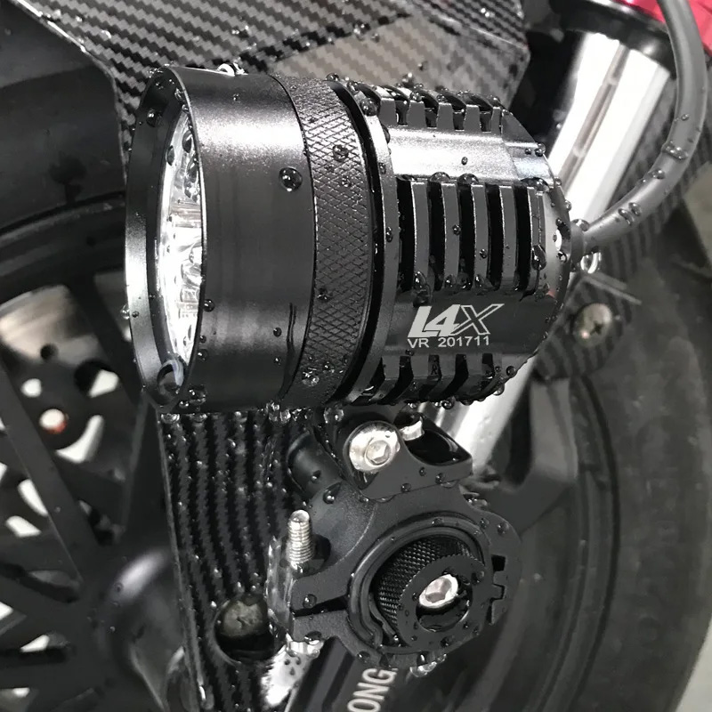 Double Colors LED Strobe Motor - đánh giá và giá Universal Motorcycle Led Headlight Projector