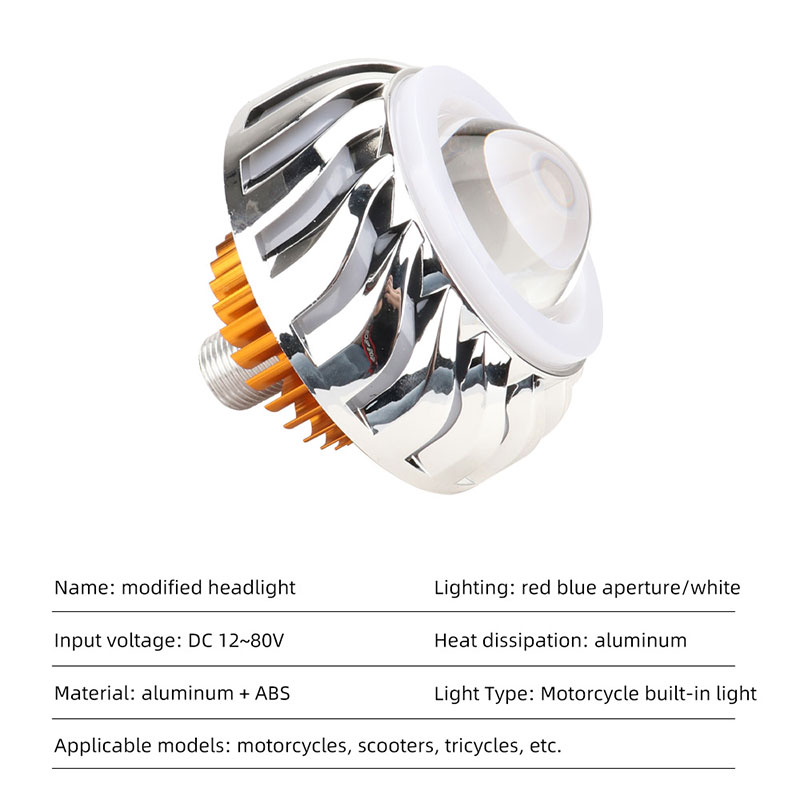 1pc Motorcycle Headlight Dual  - đánh giá và giá Universal Motorcycle Led Headlight Projector
