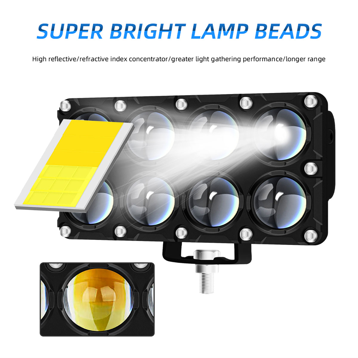6/8/10 Lens Auxiliary Motorcyc - đánh giá và giá Universal Motorcycle Led Headlight Projector